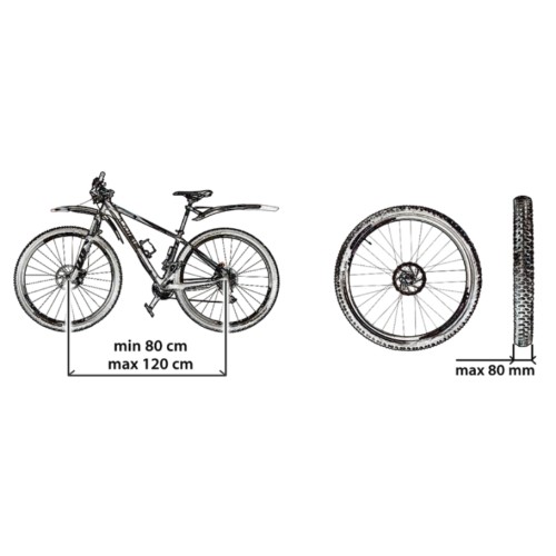 AGURI-Active Bike 2 kerékpártartó vonóhorogra, ezüst színű/19,5kg