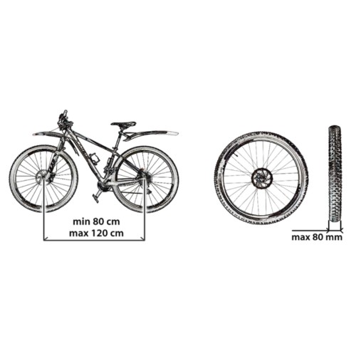 AGURI-Active Bike 3 Black kerékpártartó vonóhorogra, fekete színű/22kg