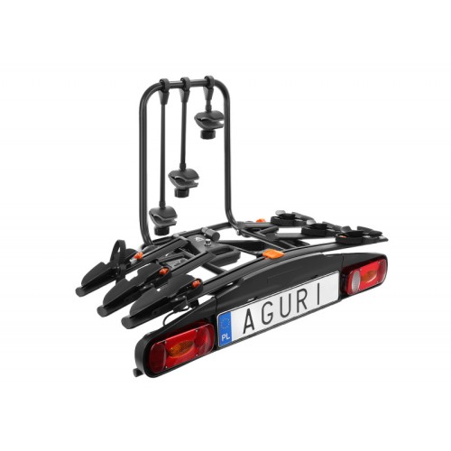 AGURI-Active Bike 3 Black kerékpártartó vonóhorogra, fekete színű/22kg