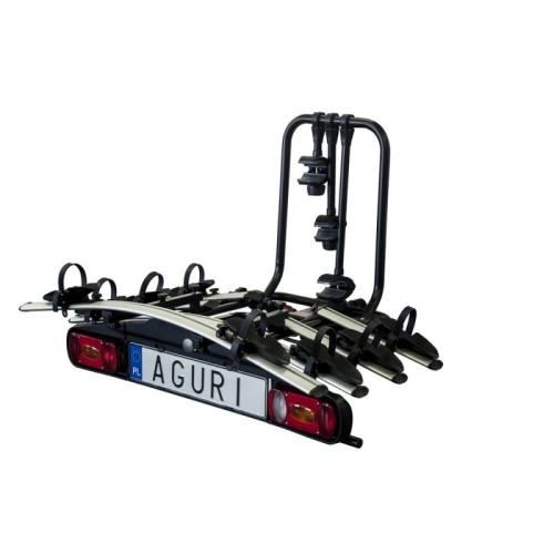 AGURI-Active Bike 4 kerékpártartó vonóhorogra, ezüst színű/25kg