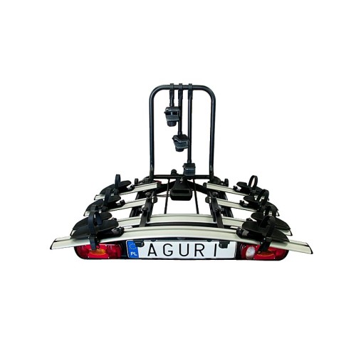 AGURI-Active Bike 4 kerékpártartó vonóhorogra, ezüst színű/25kg