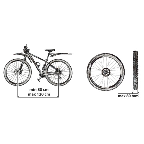 AGURI-Active Bike 4 Black kerékpártartó vonóhorogra, fekete színű/25kg