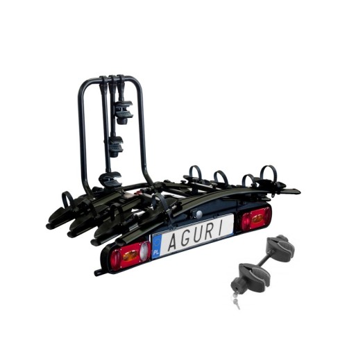 AGURI-Active Bike 4 Black kerékpártartó vonóhorogra, fekete színű/25kg