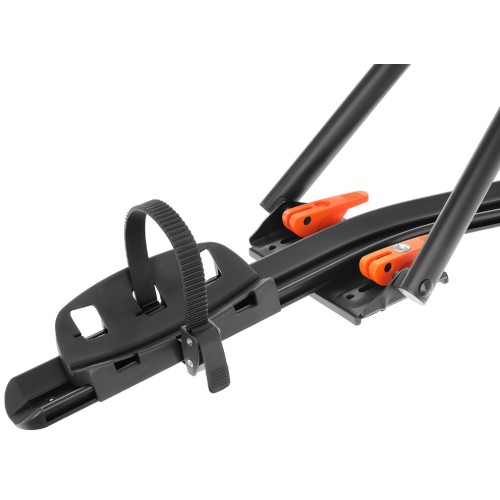 AGURI-Acuda III aluminium kerékpártartó tetőcsomagtartóra, fekete színű/4kg (141x32x8 cm)